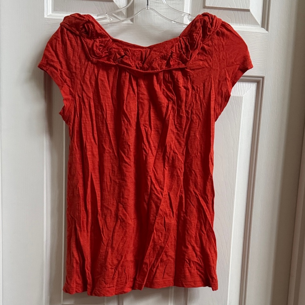 Source Unknown Scarlet Ruffle Blouse - image 4